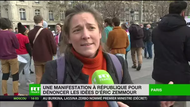 Paris : les partisans d’une union pour la gauche manifestent contre les idées d’Eric Zemmour