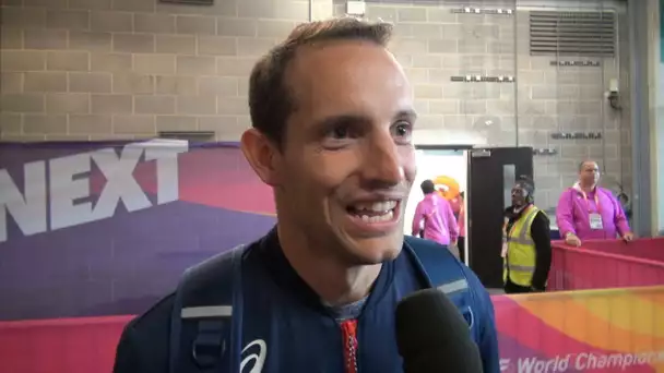 Londres 2017 : Renaud Lavillenie après son podium