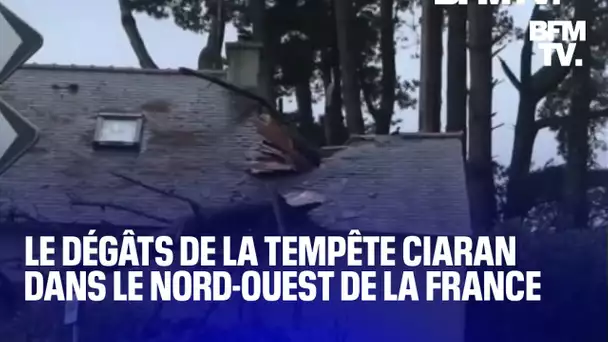 Les dégâts de la tempête Ciaran dans le Nord-Ouest de la France