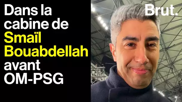 Dans la cabine du commentateur Smaïl Bouabdellah avant OM-PSG