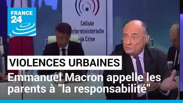 Nuits de violence en France : Emmanuel Macron appelle les parents à "la responsabilité"