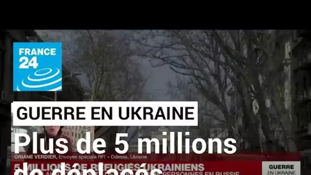 Plus de cinq millions d'Ukrainiens ont fui leur pays en guerre, selon l'ONU • FRANCE 24