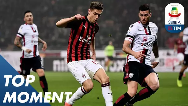 Piątek scored his fourth goal for Milan | Milan 3-0 Cagliari | Top Moment | Serie A