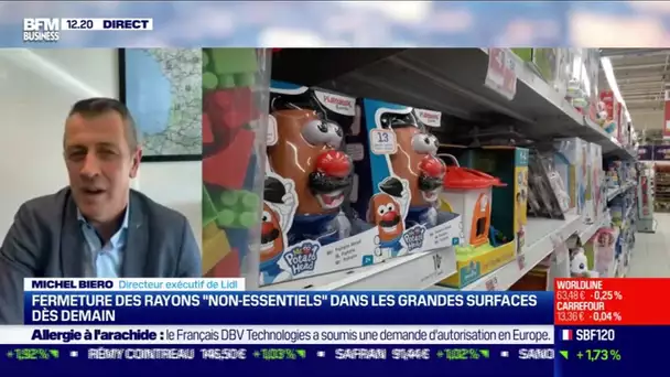 Michel Biero (Lidl): Fermture des rayons "non-essentiels" dans les grandes surfaces dès mardi