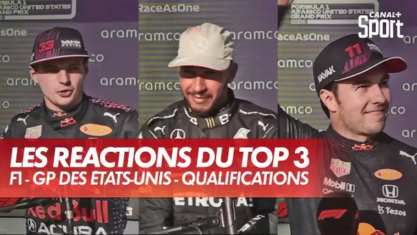 Les réactions de Verstappen, Hamilton et Perez après les qualifications - GP des États-Unis