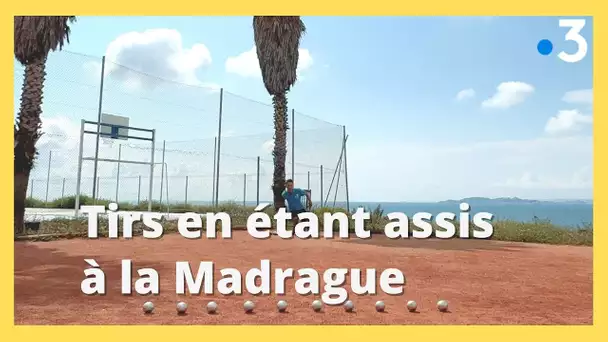 Pétanque. Le défi de Tanguy : tirs en étant assis à la Madrague