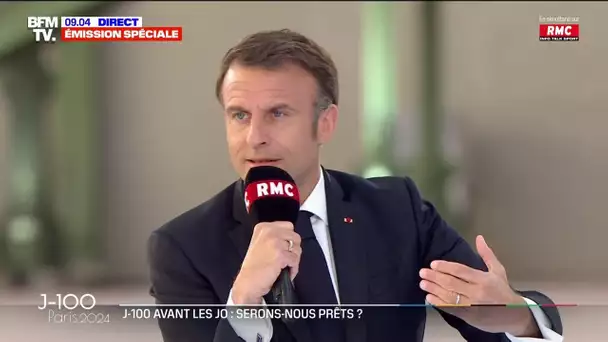 "On n'est pas totalement à la hauteur": Emmanuel Macron évoque le métro parisien à 100 jours des JO
