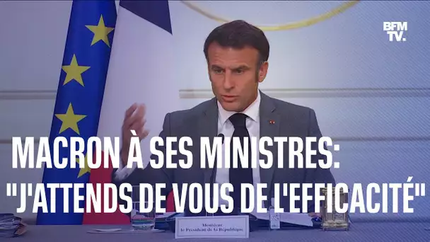 "J'attends de vous de l'efficacité": Emmanuel Macron demande à ses ministres d'être "à la tâche"