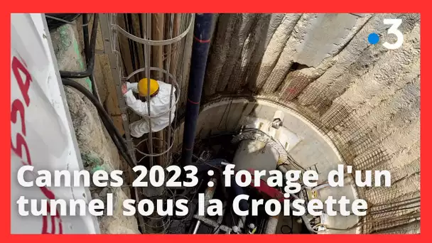 #Cannes2023. Un tunnelier discrètement à l'œuvre sous la Croisette lors du Festival de Cannes