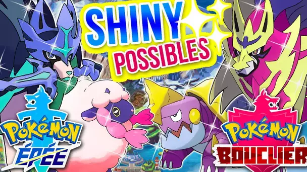 POKEMON ÉPÉE & BOUCLIER - POSSIBLES SHINY: 7 Pokémon (Légendaires inclus)