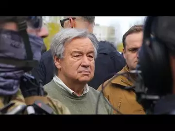 Antonio Guterres en visite en Ukraine : "J'appelle la Russie à accepter de coopérer avec la CPI"