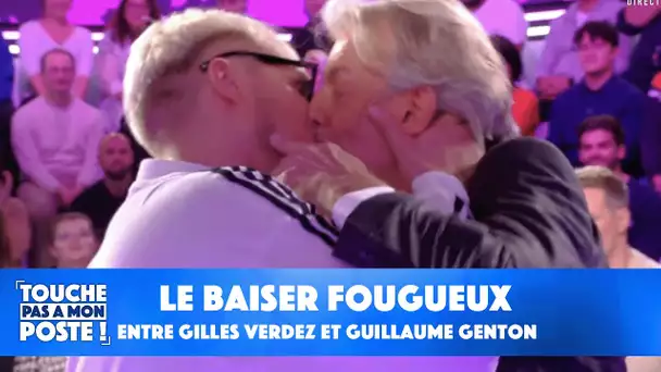 Le baiser fougueux entre Gilles Verdez et Guillaume Genton !