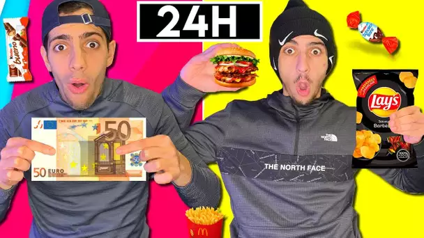 VIVRE AVEC 50€ PENDANT 24H ! 🍔⚠️ ( Sa finit en embrouille)