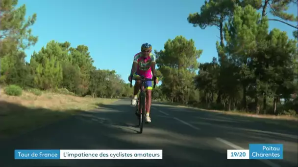 Tour de France en Charente-Maritime : les cyclistes amateurs en repérage dans la forêt de la Coubre