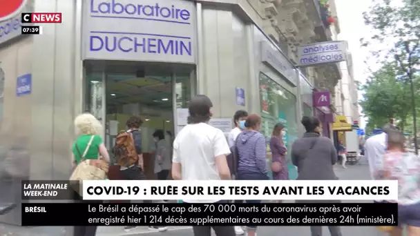 Covid-19 : ruée vers les tests avant les vacances