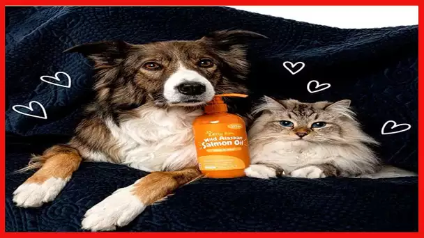 Pure Wild Alaskan Salmon Oil for Dogs & Cats - Supports Joint Function, Immune & Heart Health