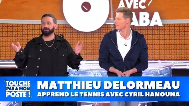 Matthieu Delormeau apprend le tennis avec Cyril Hanouna
