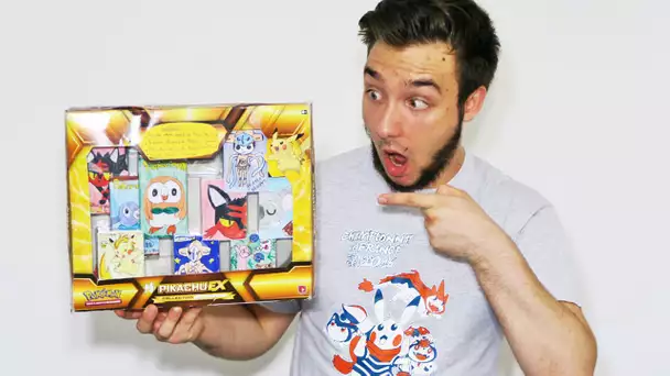 Ouverture d&#039;un MEGA COFFRET POKEMON FAIT MAIN ! Mega PIKACHU EX !!