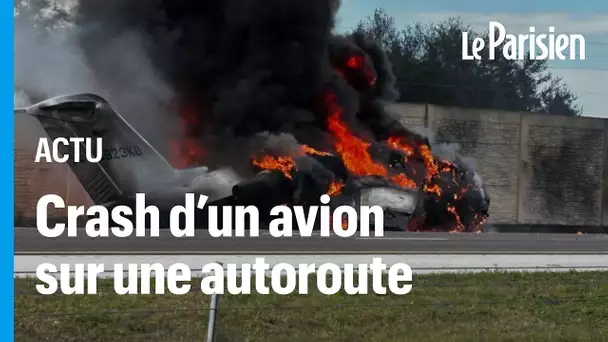 États-Unis : un jet privé se crashe sur une autoroute en Floride et prend feu