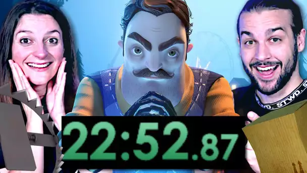 ON FAIT DES BUGS ET GLITCH SUR HELLO NEIGHBOR POUR BATTRE LE SPEEDRUN !