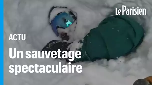 Le sauvetage terrifiant d'un snowboarder enterré sous la neige aux Etats-Unis