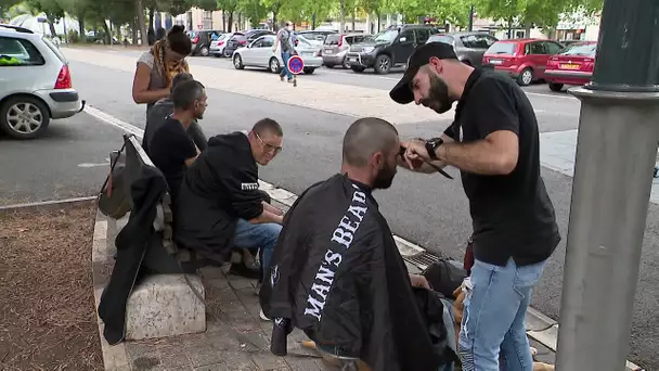 Châtellerault : le coiffeur barbier des sans-abris