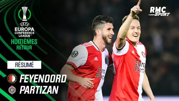 Résumé : Feyenoord (Q) 3-1 Partizan - Conference League (8e de finale retour)
