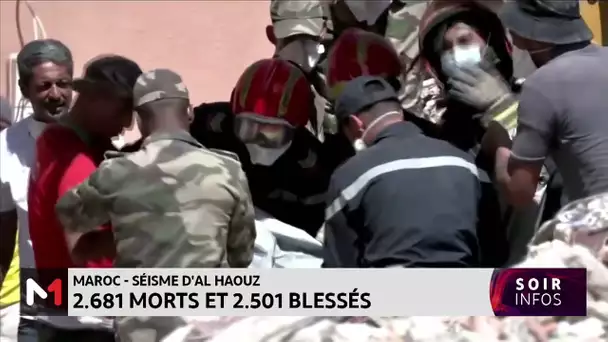 Séisme au Maroc : 2681 morts et 2501 blessés, selon un nouveau bilan