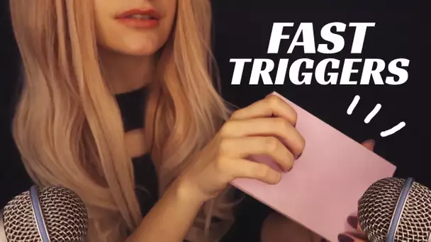 ASMR ⚪️ FAST TRIGGERS 💥 tapping, scratching, brushing (NO talking)