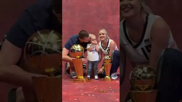 Celebrating his first NBA title with his biggest cheerleaders…the Jokic family 📸💕