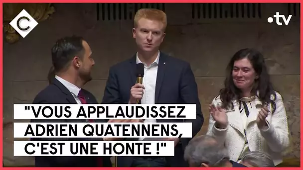 Quatennens chahuté à l’Assemblée nationale - La Story de Mohamed Bouhafsi - C à Vous - 08/02/2023