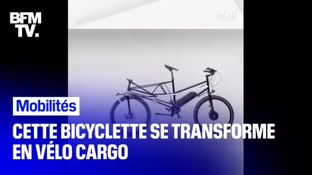 Cette bicyclette de ville se transforme en vélo cargo en un seul mouvement