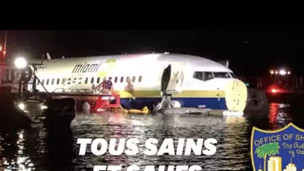 Après un atterrissage raté, un Boeing 737 finit dans un fleuve en Floride