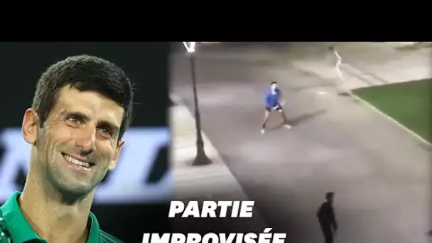 Novak Djokovic improvise un match en pleine rue à Belgrade