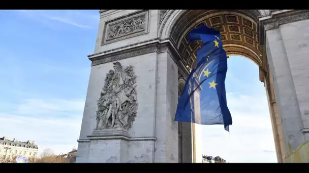 Drapeau européen sous l'arc de triomphe : un acte polémique ?