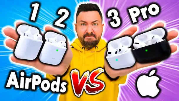 AirPods 3 vs AirPods 2 vs AirPods Pro vs AirPods 1 : le Gros Comparatif !