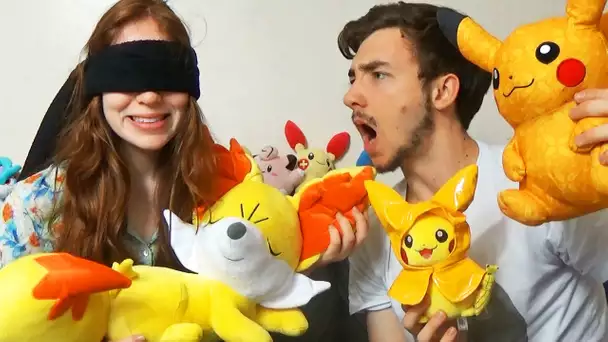 POKEMON CHALLENGE À L&#039;AVEUGLE #2 Devine ma peluche ! MISSJIRACHI VS DAVID LAFARGE