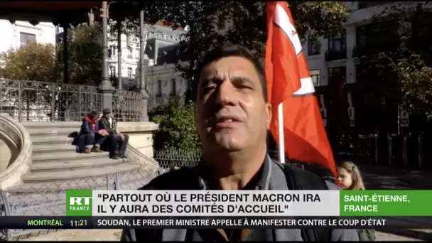 «Un bilan très mauvais» : des manifestants réunis à Saint-Etienne pour interpeller Emmanuel Macron