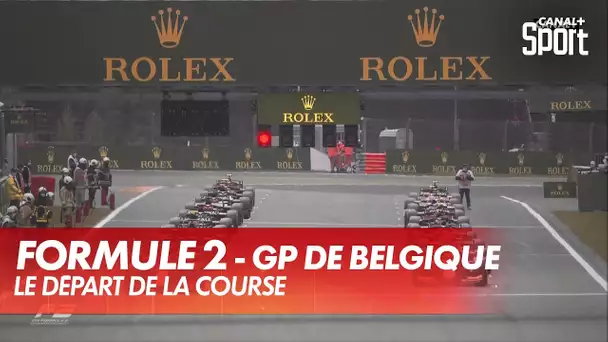 Le départ de la course Formule 2 - GP de Belgique