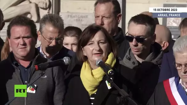 🇲🇫 France : des milliers de personnes en deuil descendent dans les rues d'Arras pour honorer la mém