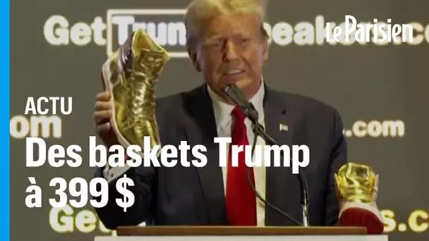 Trump lance des baskets après sa condamnation 355 millions de dollars d'amende