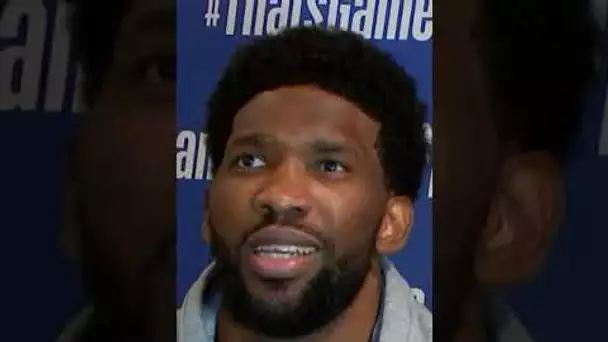Embiid Reacts to the Kawhi Dunk Mid-Presser 🤭 | #shorts