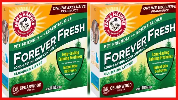 Arm & Hammer Forever Fresh Clumping Cat Litter Cedarwood, MultiCat 18lb