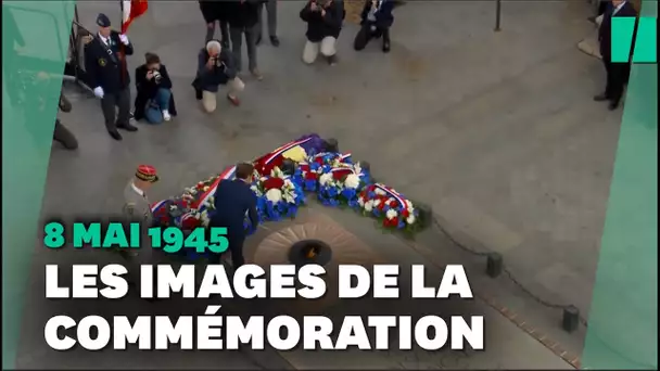 Les images de la commémoration du 8-mai 1945 par Emmanuel Macron