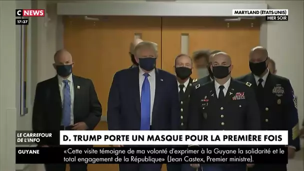 Donald Trump porte un masque pour la première fois