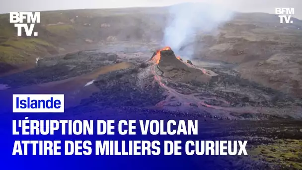 L’éruption volcanique en Islande attire des milliers de curieux