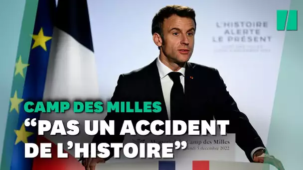 Au camp de déportation des Milles, Macron dénonce les "crimes de l'Etat français"