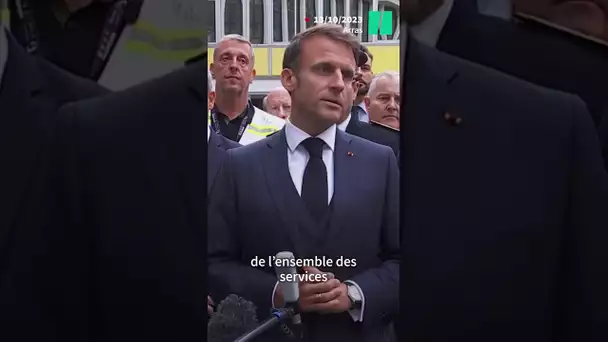 Après l’attaque au couteau d’Arras, Macron salue le « courage » du professeur et des personnels