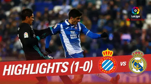 Resumen de RCD Espanyol vs Real Madrid (1-0)