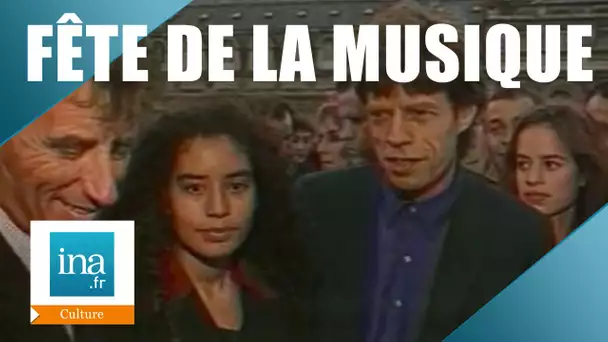 Jessye Norman et Mick Jagger à la fête de la musique 1990 | Archive INA